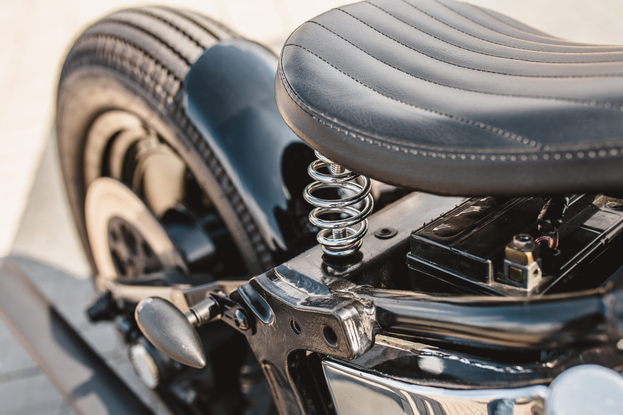 Motorrad Sattel Lederbezug